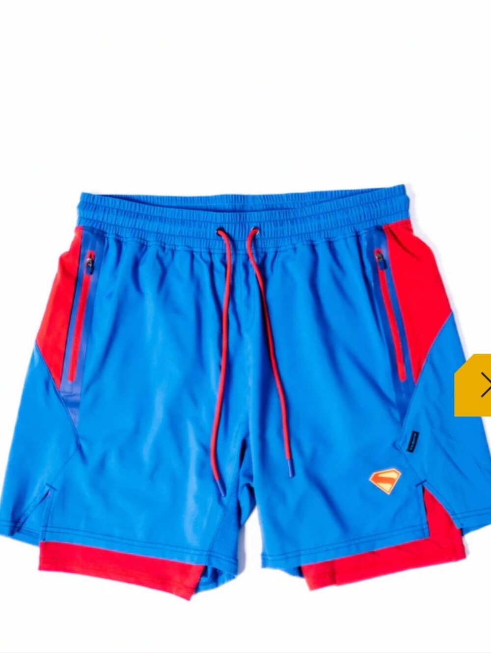 DC COMIC X SuperX SUPERMAN Performance 7" Shorts w/Liner - Picture 7 of 14